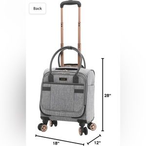 Kenzie Women's Hudson Softside Spinner 16” Underseater Carry-on Tote Luggage